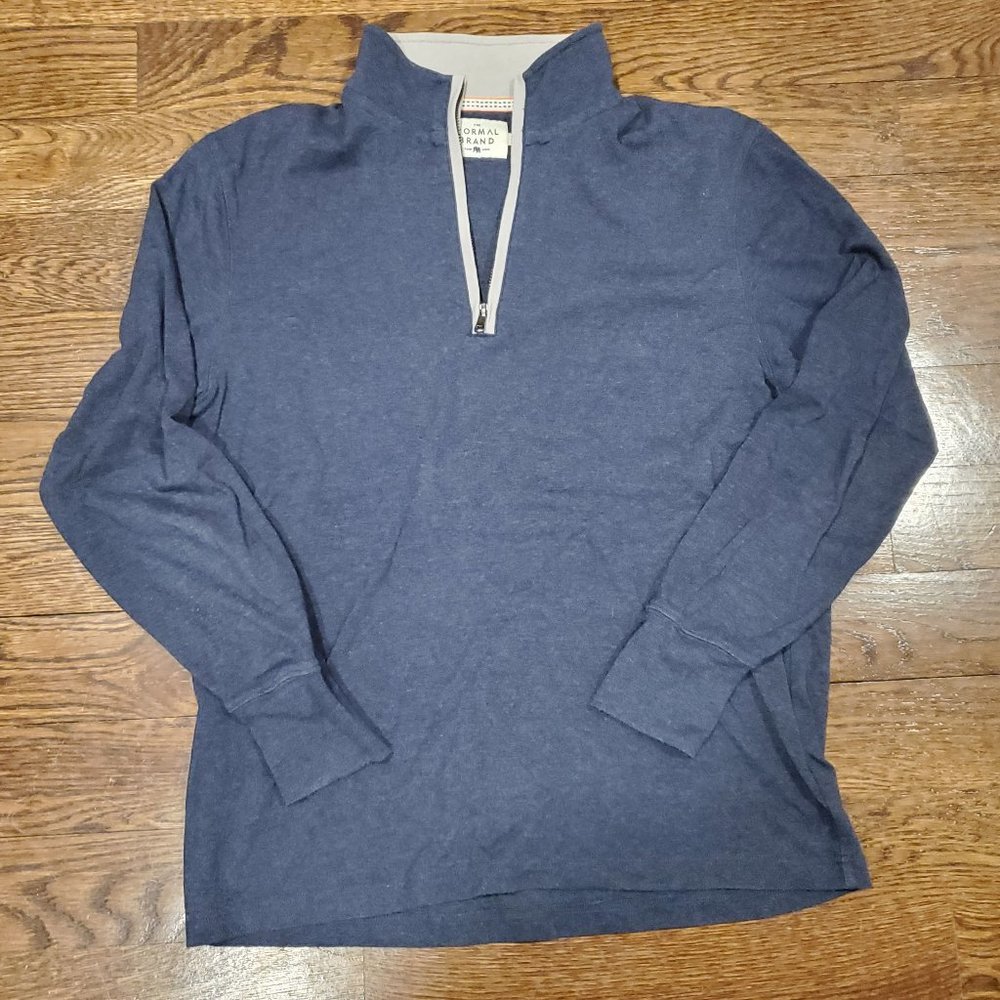 The Normal Brand Puremeso Weekend Quarter-Zip in Navy